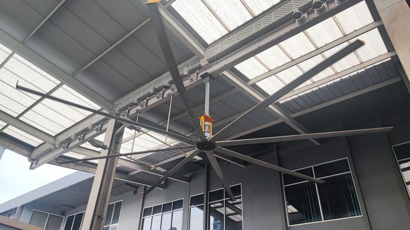 Industrial Ceiling Fan Installation