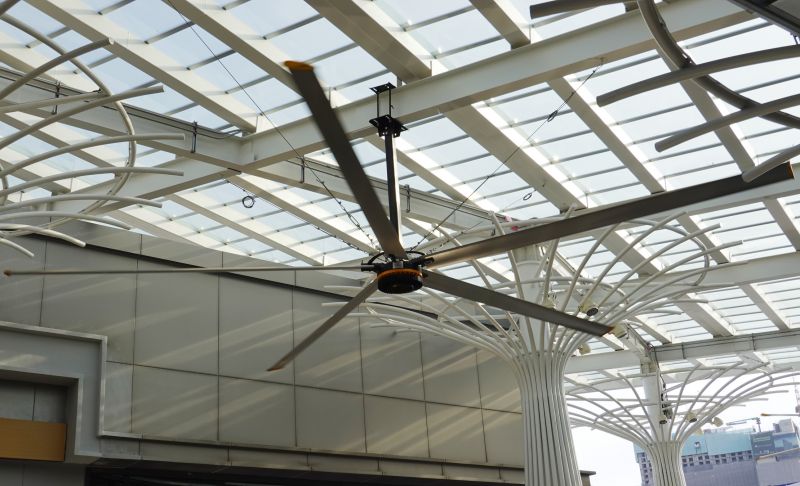 Industrial Ceiling Fan Installation